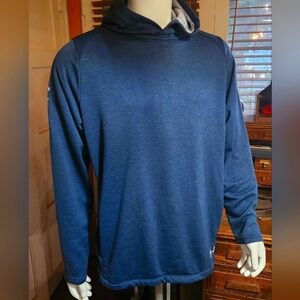 Under Armour Cold Gear Long Sleeve Hoodie In Heather Dry Blue Size XL